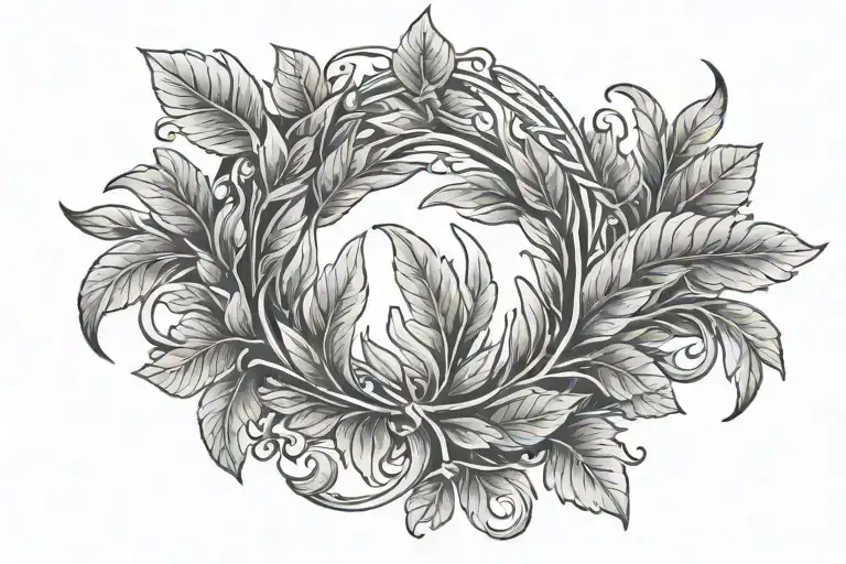 laurel wreath tattoo design idea