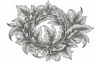 laurel wreath tattoo design idea