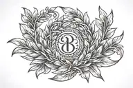 laurel wreath tattoo design idea