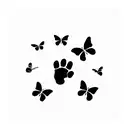 Memory tattoo, real baby footprint, butterfly, stars tattoo design idea