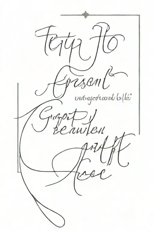 texto: For a reason understand accept and be grateful your life goes to where you tattoo design idea