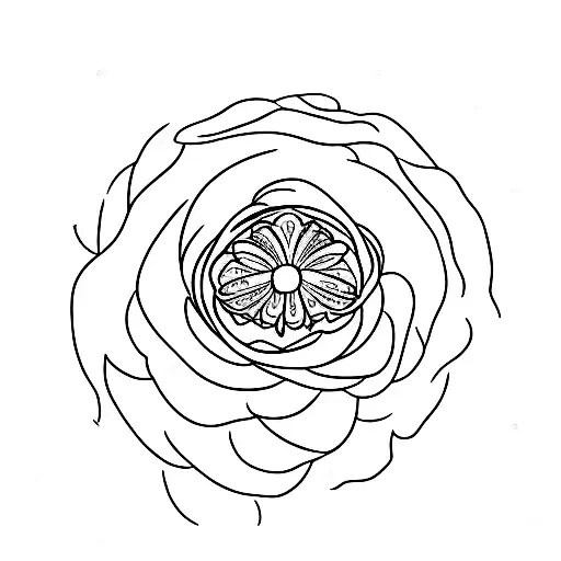 A delicate flower blooming in a sunbeam tattoo design idea