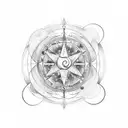 A celestial design featuring the Gemini zodiac sign intertwined with the moon and stars, symbolizing duality and cosmic connection tattoo design idea