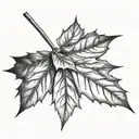 maple leaf and sunshine tattoo design idea