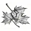 maple leaf and sunshine tattoo design idea