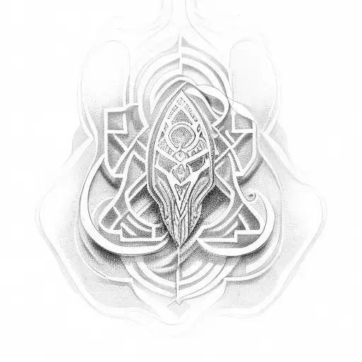 silver lining inscription within tribal tattoo tattoo design idea