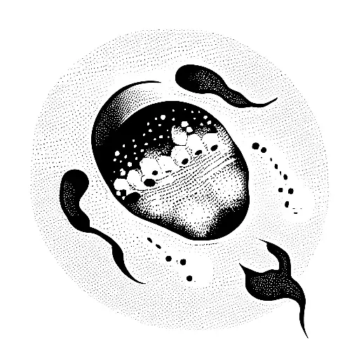 moon jellyfish tattoo design idea