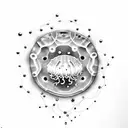 moon jellyfish tattoo design idea