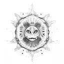 moon jellyfish tattoo design idea