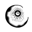 moon jellyfish tattoo design idea