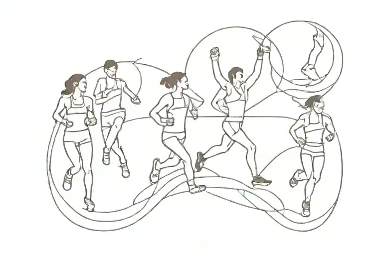 simple small marathon celebration tattoo  tattoo design idea