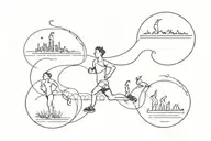 simple small marathon celebration tattoo  tattoo design idea