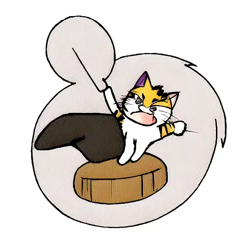 cat scratching tattoo design idea