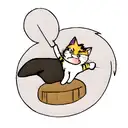 cat scratching tattoo design idea