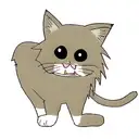 cat scratching tattoo design idea