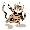 cat scratching tattoo design idea