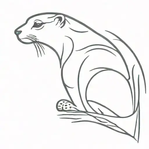 dove picasso, cheetah intertwined within tattoo design idea