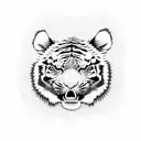 angry tiger tattoo design idea