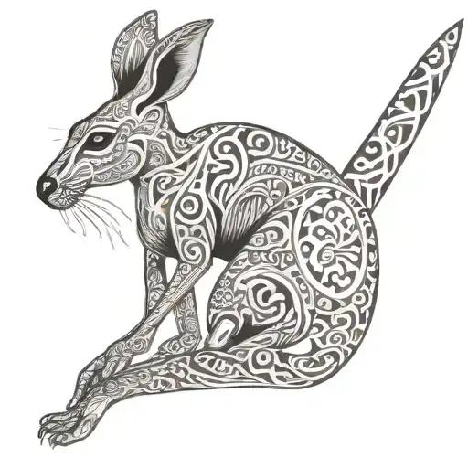 kangaroo tattoo design idea