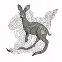 kangaroo tattoo design idea