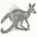 kangaroo tattoo design idea