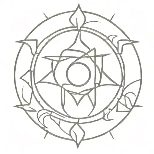 karma symbol tattoo design idea