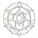 karma symbol tattoo design idea