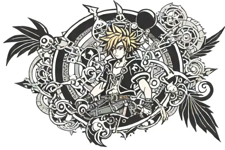 Maiynmushala Kingdom Hearts Joshua tattoo design idea