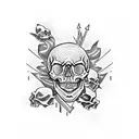 skull candy tattoo design idea