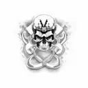 skull candy tattoo design idea