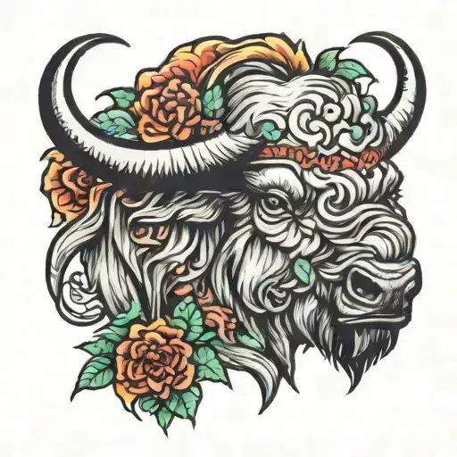 buffalo tattoo design idea