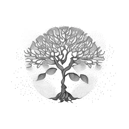 oliv tree tattoo design idea