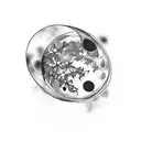 Moon and Moth  tattoo design idea