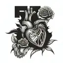 fuck love tattoo design idea