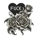 fuck love tattoo design idea