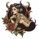 fuck love tattoo design idea
