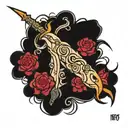 fuck love tattoo design idea