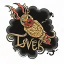 fuck love tattoo design idea