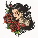 fuck love tattoo design idea