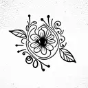 August, July, June, December birth flowers  tattoo design idea