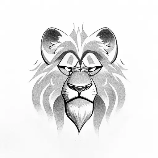 Mufasa in the sky  tattoo design idea