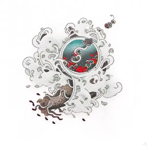 tea tree tattoo design idea