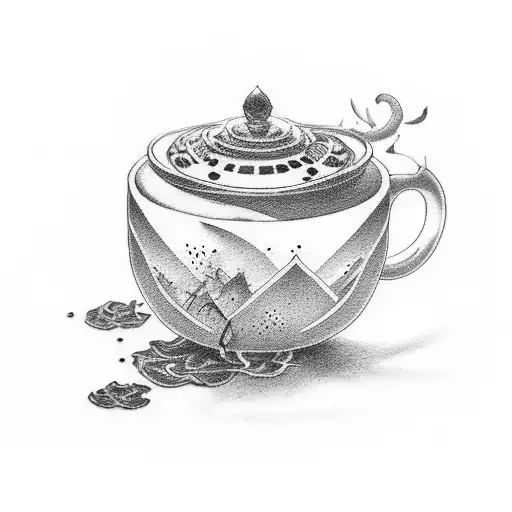 tea leaf tattoo design idea