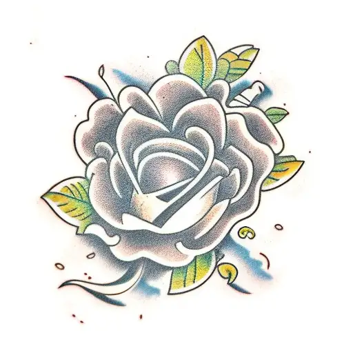 tea leaf tattoo design idea
