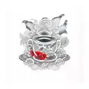 tea leaf tattoo design idea