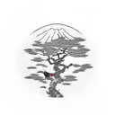 tea tree tattoo design idea