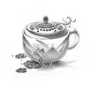 tea leaf tattoo design idea