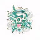 tea leaf tattoo design idea