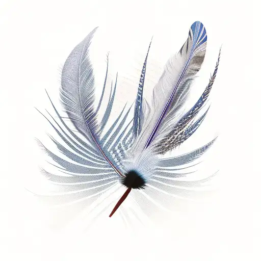 pheasant feathers tattoo design idea