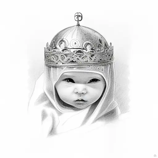 baby jesus tattoo design idea